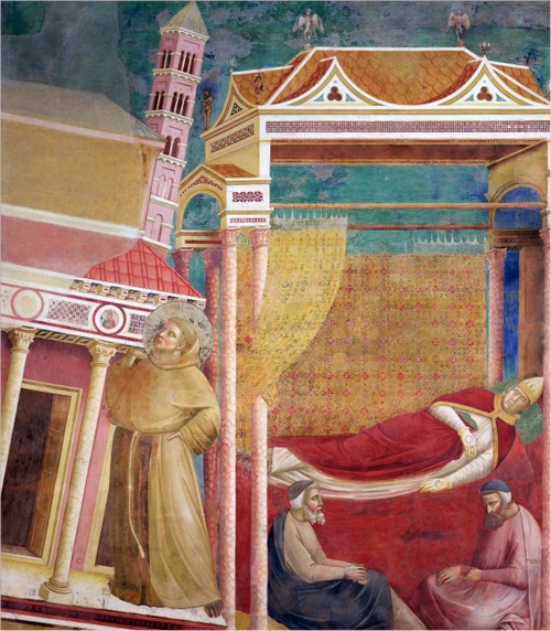 Giotto_St_Francis_1266 - 1337, Basilica of St Francis-_-06-_-_Dream_of_Innocent_III